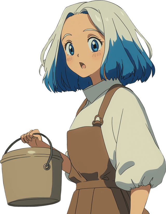 Yumi Holding a Bucket